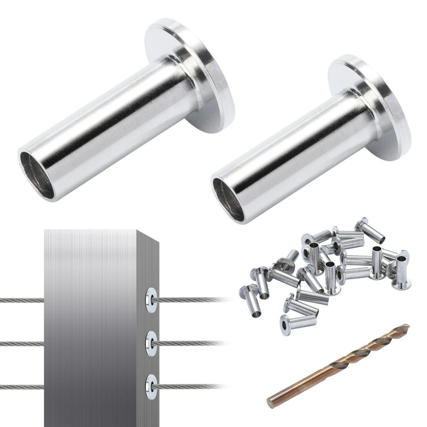 VEVOR 121 Pack T316 Stainless Steel Protector Sleeves for 5/32