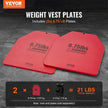 VEVOR Weight Vest Plates for Strength Training Running Workout 2x8.75 LB Plates