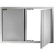 VEVOR BBQ Access Door 30.5W x 21H Inch, Double BBQ Door Stainless Steel with Recessed Handle, Outdoor Kitchen Doors for BBQ Island, Grill Station, Outside Cabinet