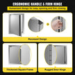 VEVOR BBQ Access Door 17W x 24H Inch, Vertical Single BBQ Door Stainless Steel with Recessed Handle, Outdoor Kitchen Doors for BBQ Island, Grill Station, Outside Cabinet