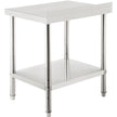 VEVOR Stainless Steel Prep Table, 30 x 24 x 35 Inch, 440lbs Load Capacity Heavy Duty Metal Worktable with Backsplash and Adjustable Undershelf, Commercial Workstation for Kitchen Restaurant