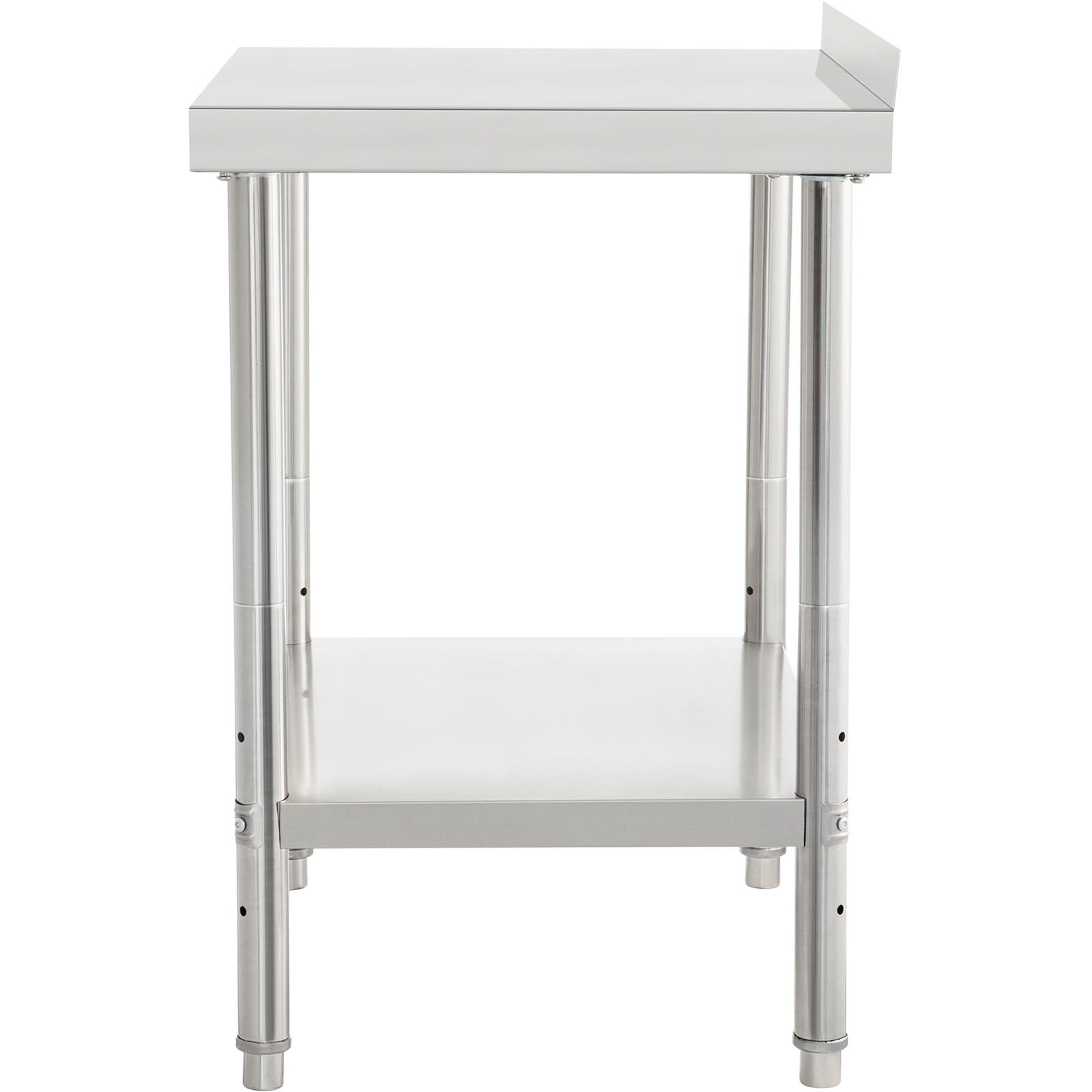 VEVOR Stainless Steel Prep Table, 36 x 24 x 35 Inch, 440lbs Load Capacity Heavy Duty Metal Worktable with Backsplash and Adjustable Undershelf, Commercial Workstation for Kitchen Restaurant