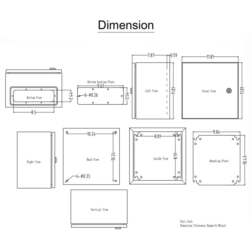 VEVOR Steel Electrical Box, 16
