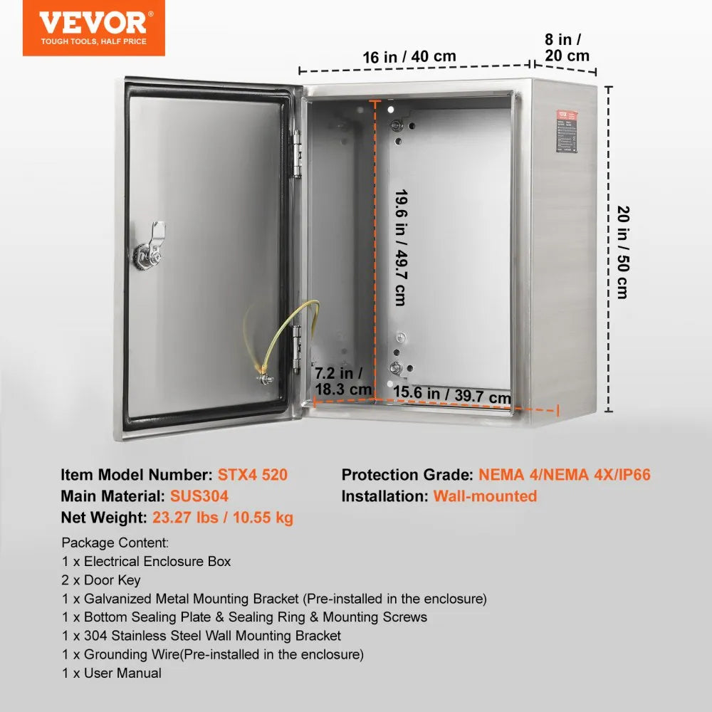VEVOR Steel Electrical Box, 20