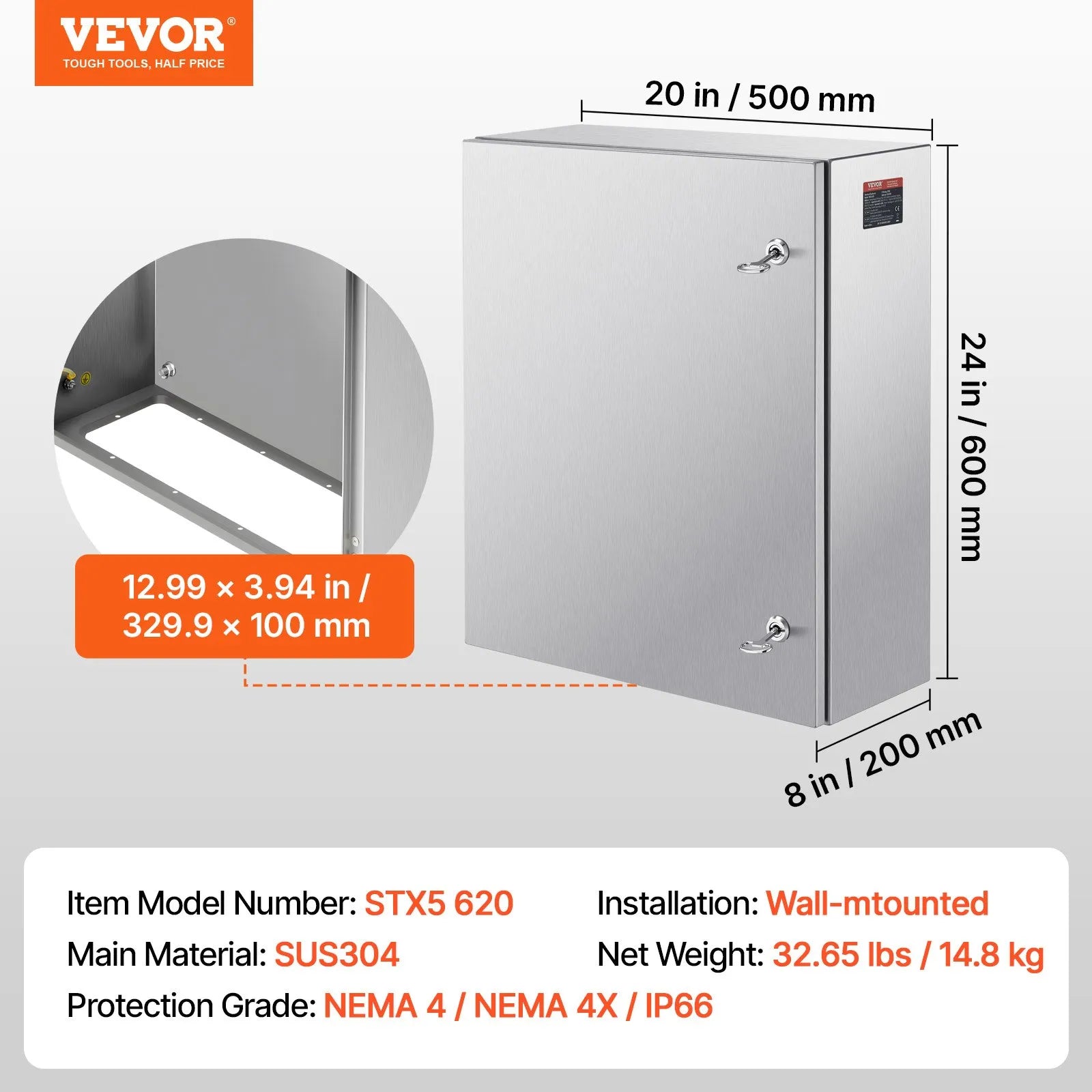 VEVOR Steel Electrical Box, 24