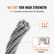 VEVOR T304 Stainless Steel Cable 1/16