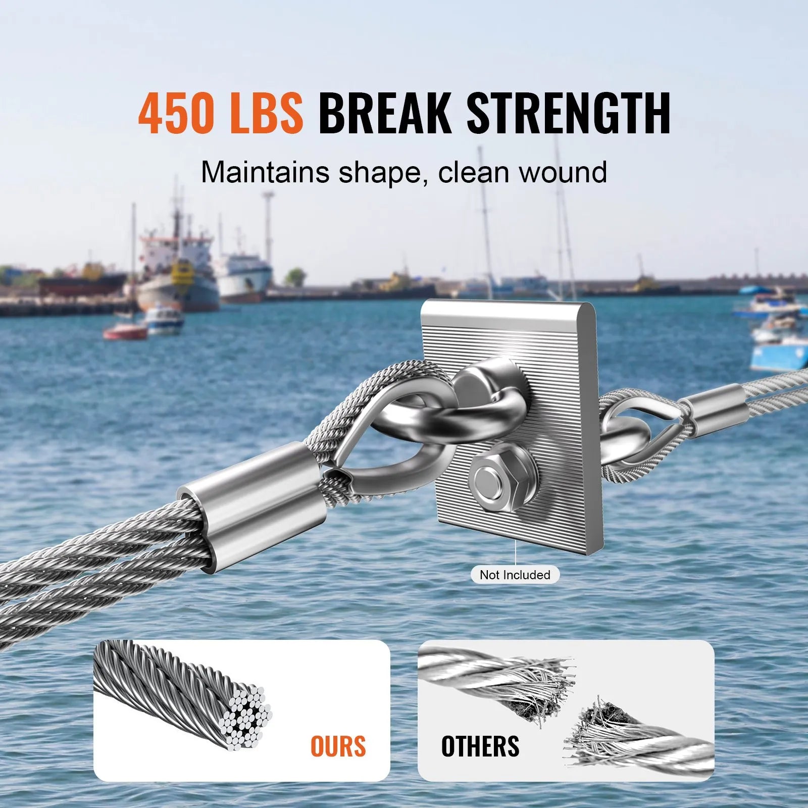 VEVOR T304 Stainless Steel Cable 1/16