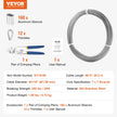 VEVOR T304 Stainless Steel Cable 1/16