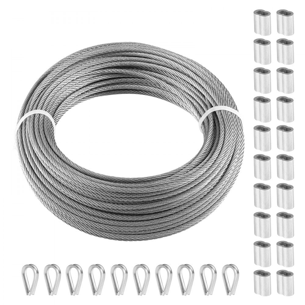 VEVOR T316 Stainless Steel Cable 1/8