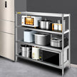 VEVOR Stainless Steel Shelving 60x18.5 Inch 4 Tier Adjustable Shelf Storage Unit Stainless Steel Heavy Duty Shelving for Kitchen Commercial Office Garage Storage 330lb Per Shelf