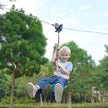 VEVOR Zipline Kit for Kids and Adult, 80 ft Zip Line Kits Up to 500 lb, Backyard Outdoor Quick Setup Zipline, Playground Entertainment with Stainless Steel Zipline, Spring Brake, Safety Harness, Seat