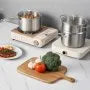 2.5 QT Stainless Steel Saucepan with Steamer Insert & Glass Lid, Tri-Ply Bottom Sauce Pot for Induction, Gas & Electric Cooktops