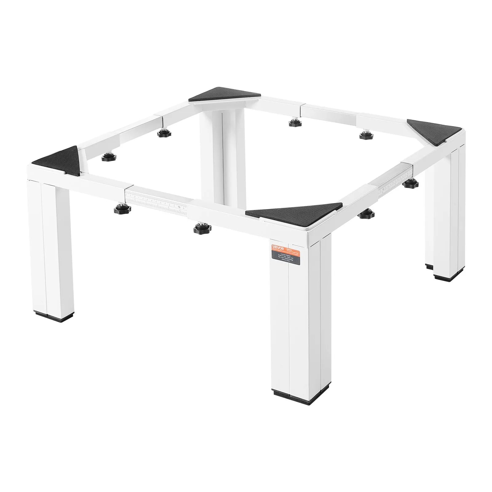 VEVOR Adjustable Laundry Pedestal Stand, 12 in Height, Heavy-Duty Steel, White