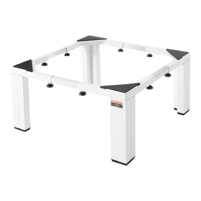 VEVOR Adjustable Laundry Pedestal Stand, 12 in Height, Heavy-Duty Steel, White