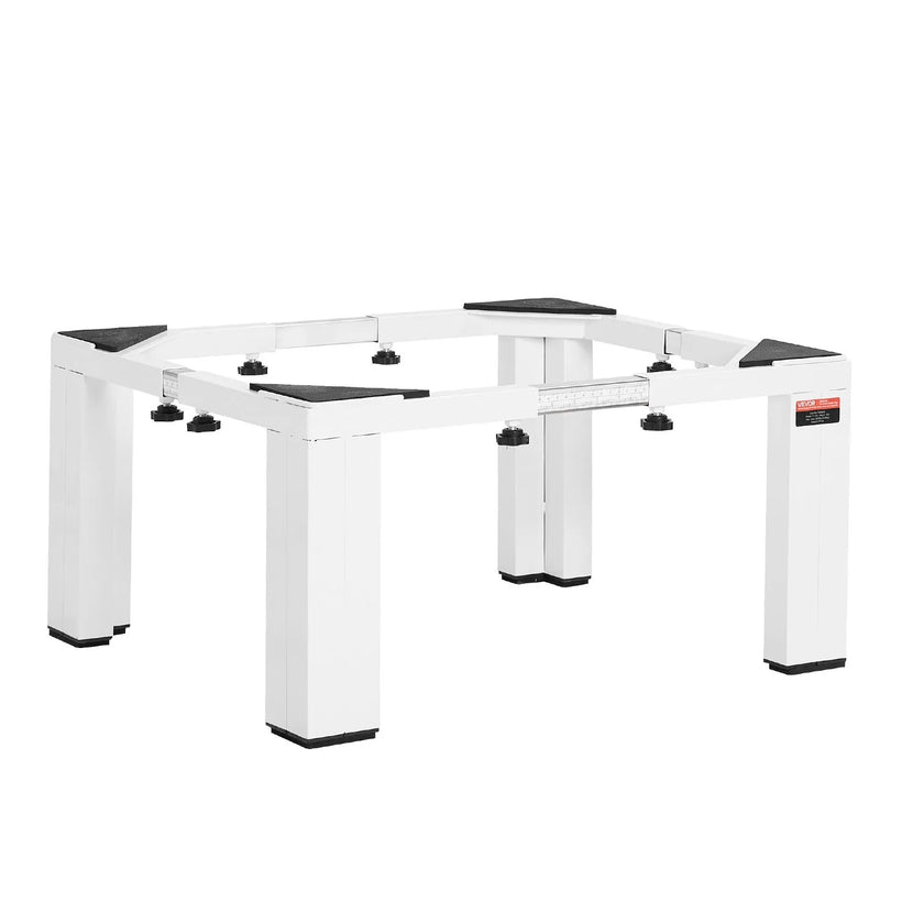 VEVOR Adjustable Laundry Pedestal Stand, 12 in Height, Heavy-Duty Steel, White