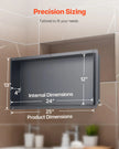 VEVOR Shower Niche 13 x 25 x 4 inch Frameless Recessed Shelf Stainless Steel