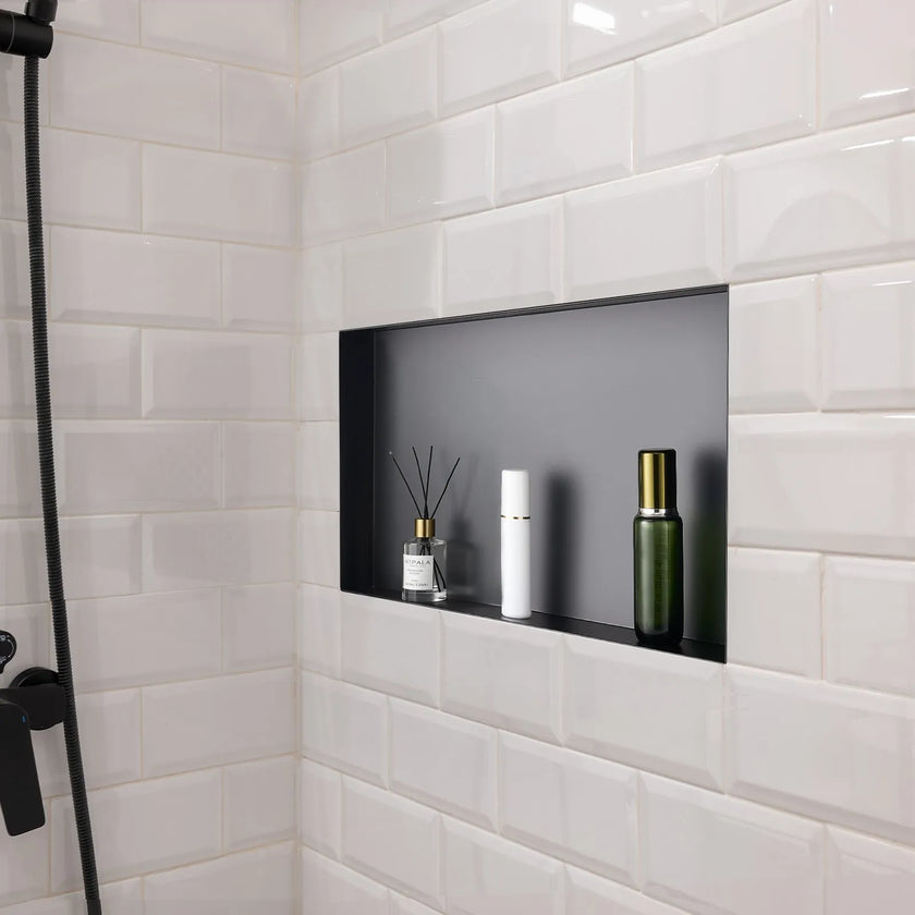 VEVOR Shower Niche 13 x 25 x 4 inch Frameless Recessed Shelf Stainless Steel