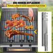 VEVOR Grill Burners, Stainless Steel BBQ Burners Replacement, 1 Pack Grill Burner Replacement, Flame Grill with 16.1\