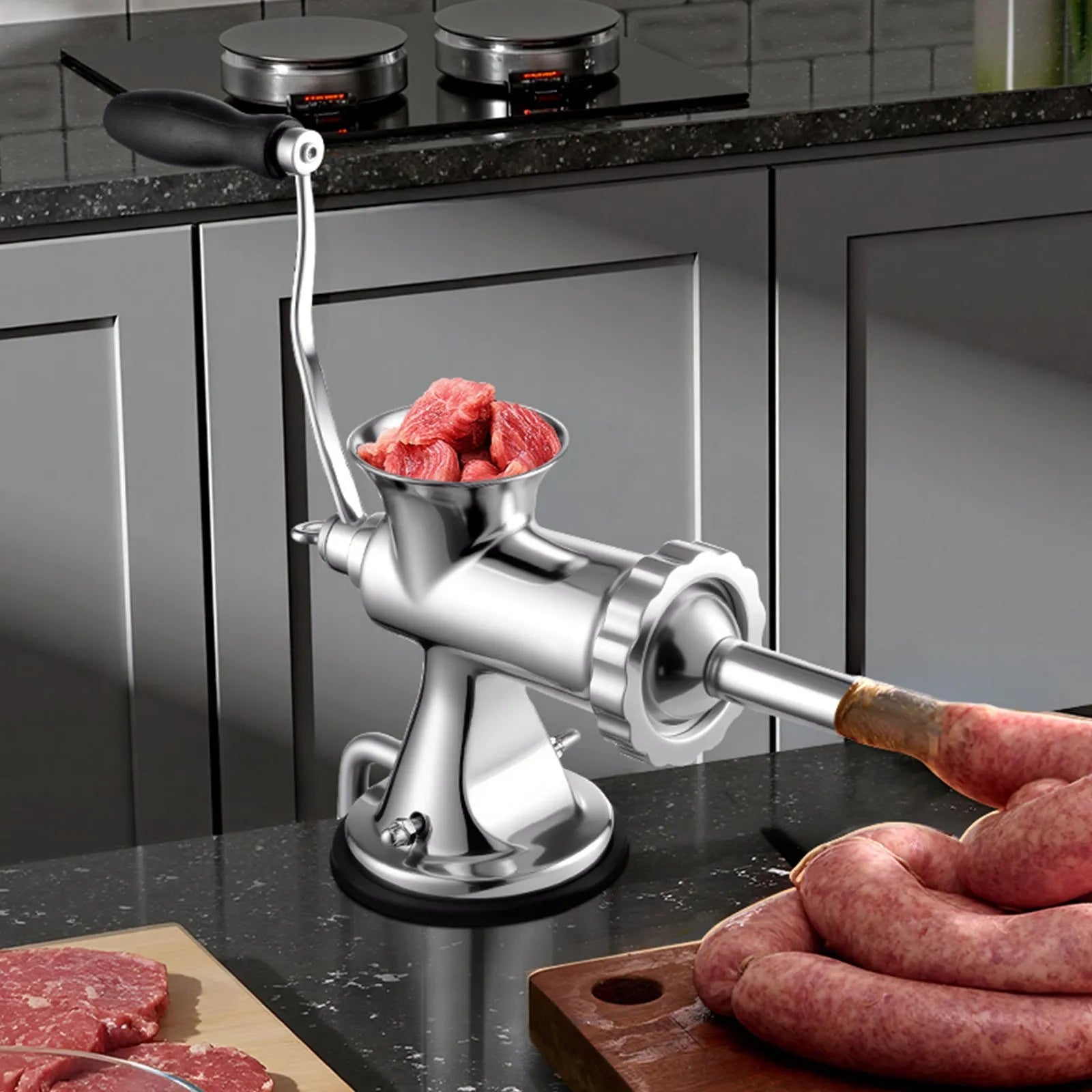 VEVOR Manual Meat Grinder 304 Stainless Steel Meat Grinder with 2 Fixing Method