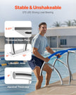 VEVOR Swimming Pool Handrail Ladder Handrail Stainless Steel Rail w/ Base Plate