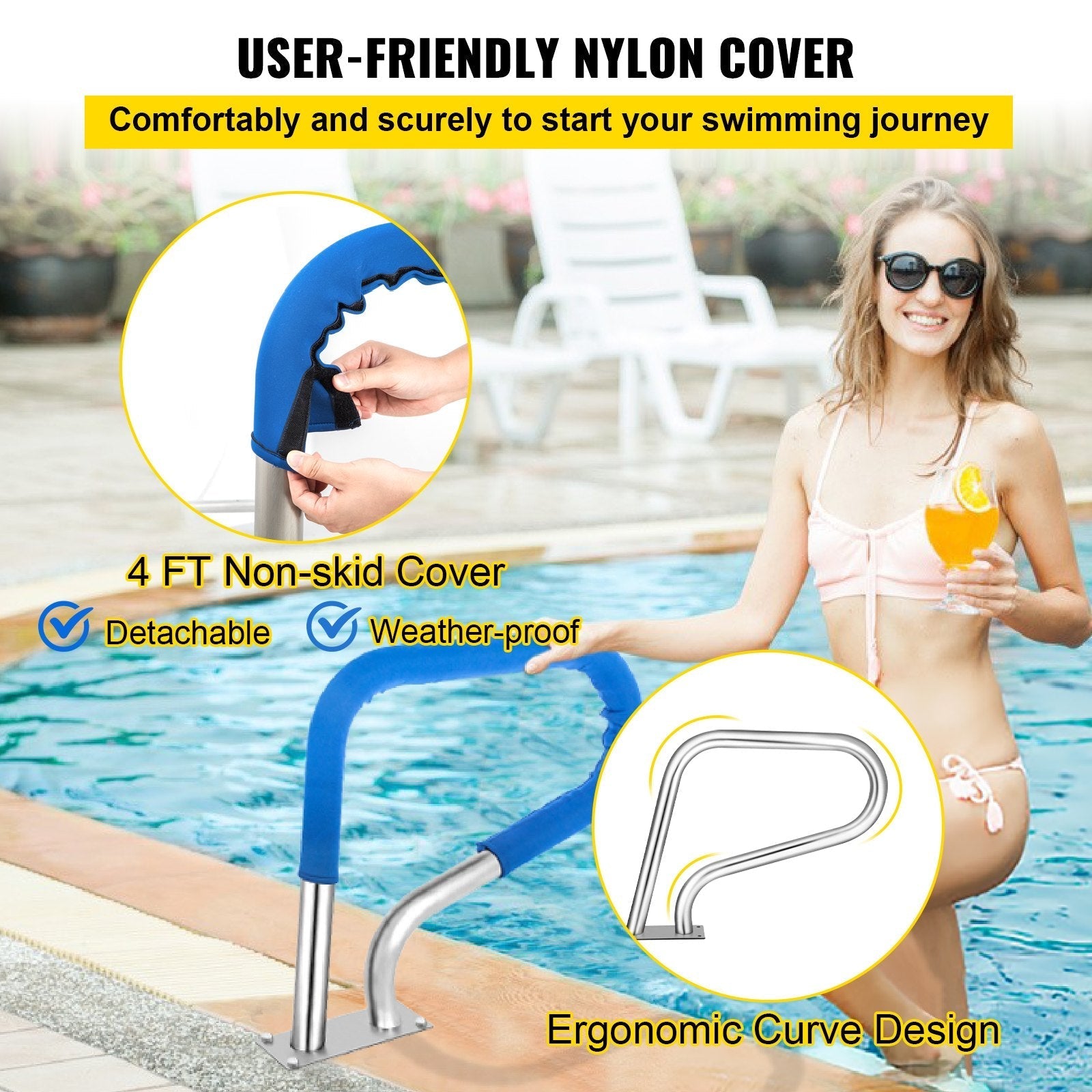 VEVOR Pool Rail 32x23