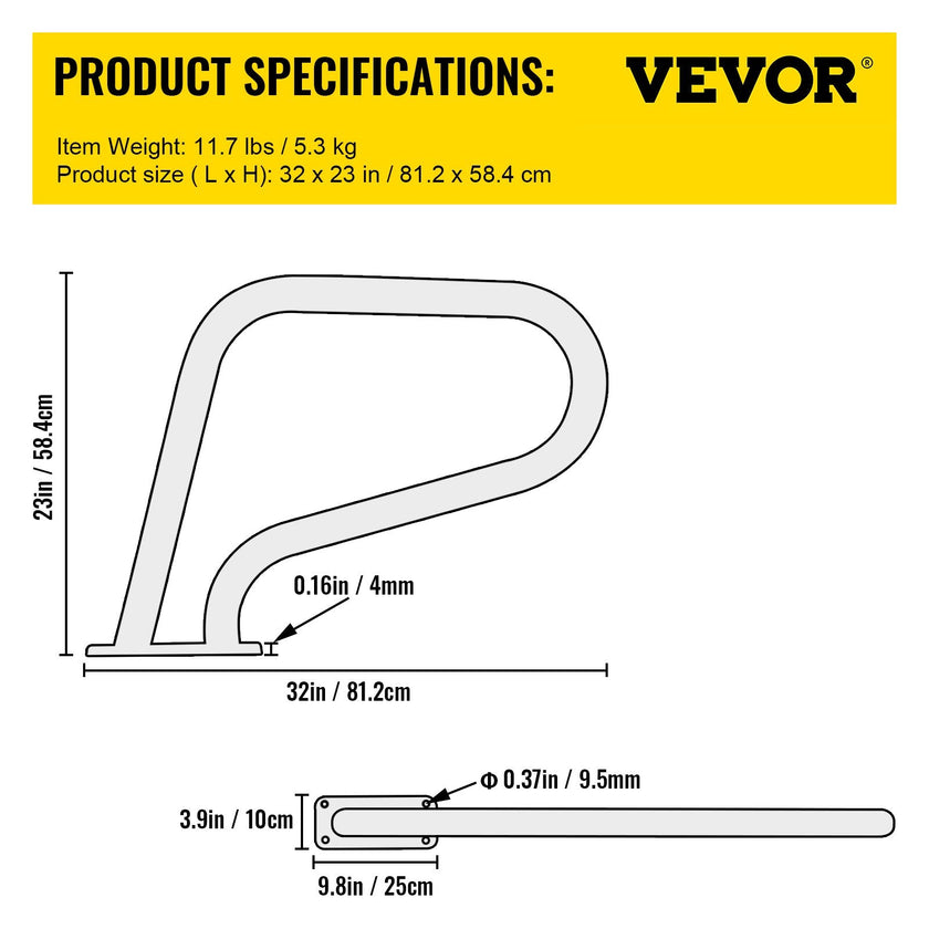 VEVOR Pool Rail 32x23