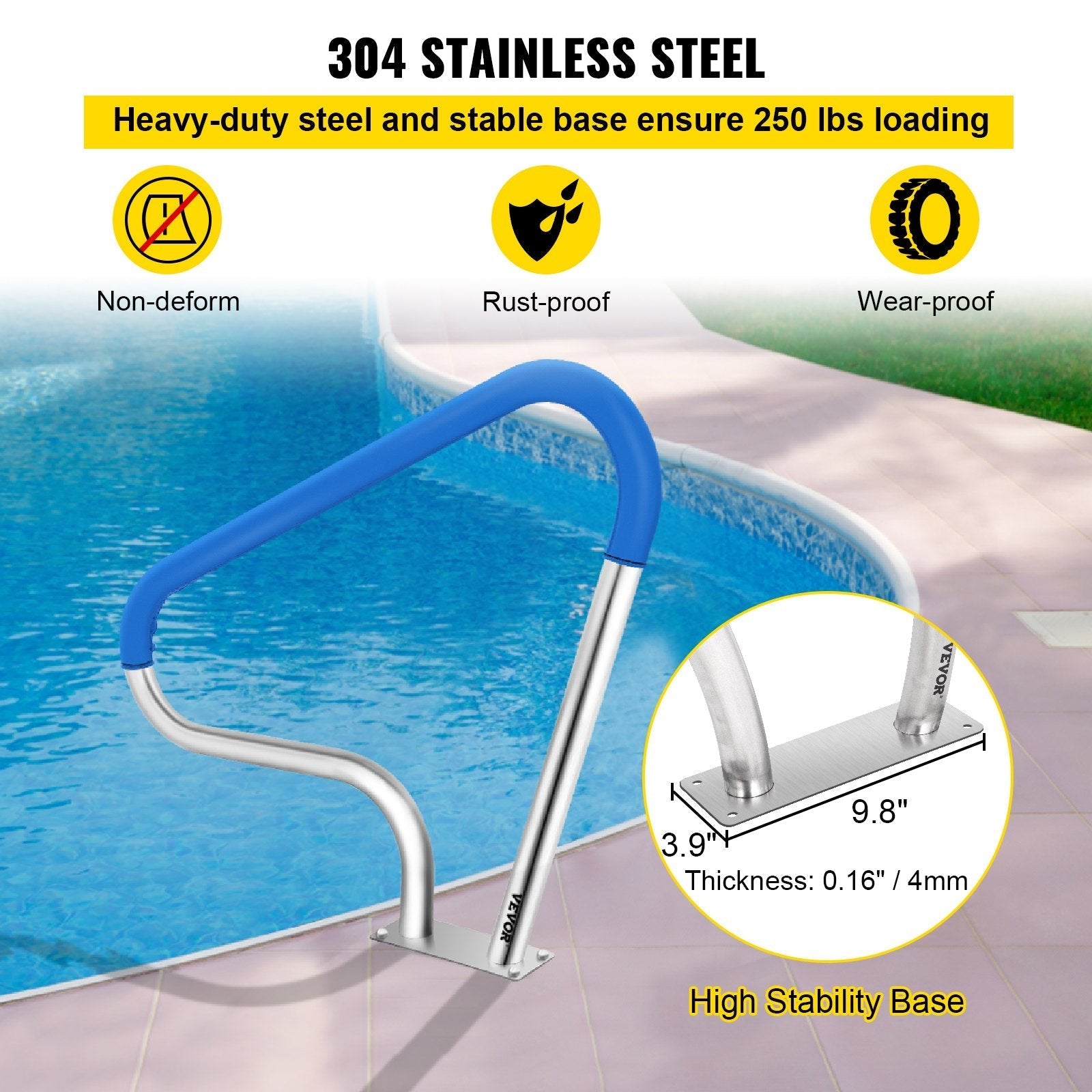 VEVOR Pool Rail 39x32