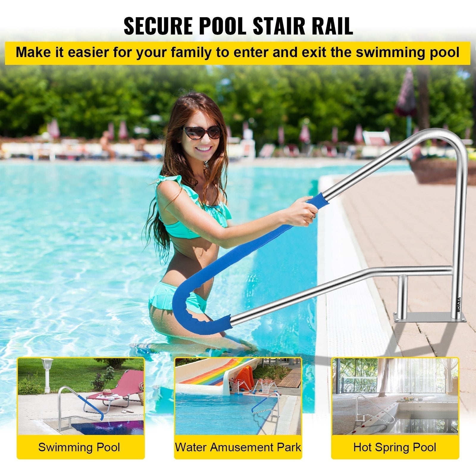 VEVOR Pool Rail 55x32