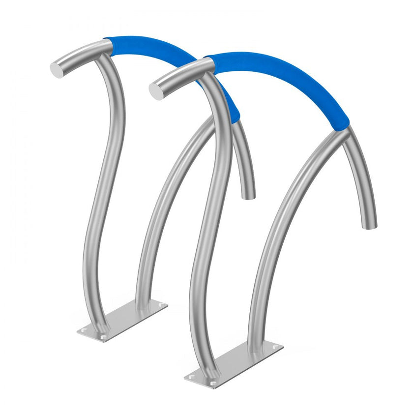 VEVOR Pool Handrail 2 PCS 30x30in Stainless Steel with Base Plate for Spas