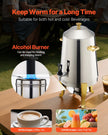 VEVOR Stainless Steel Hot Tea & Cold Drink Dispenser 3.4 Gal Beverage Dispenser