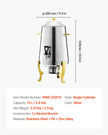 VEVOR Stainless Steel Hot Tea & Cold Drink Dispenser 3.4 Gal Beverage Dispenser