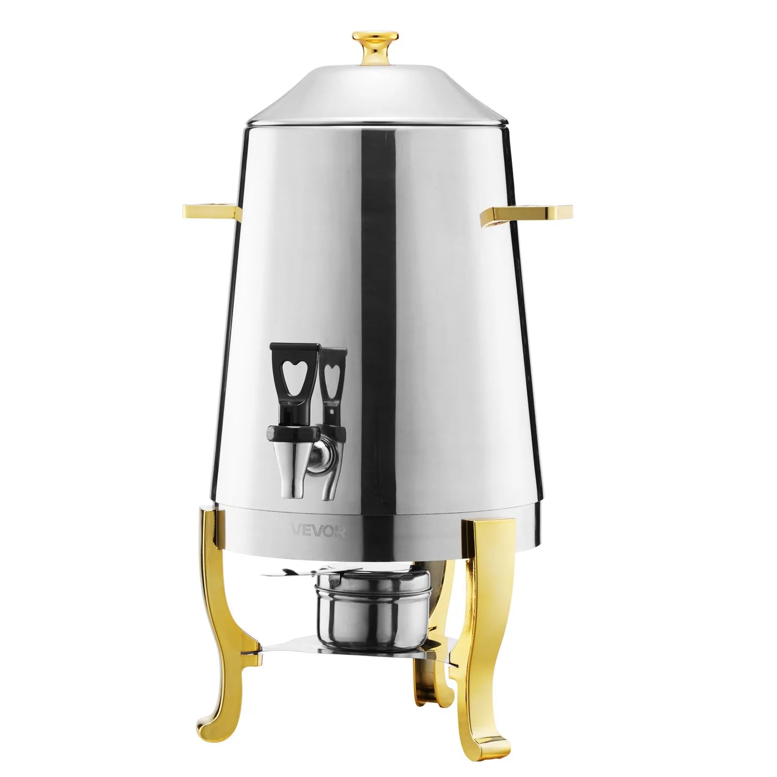 VEVOR Stainless Steel Hot Tea & Cold Drink Dispenser 3.4 Gal Beverage Dispenser