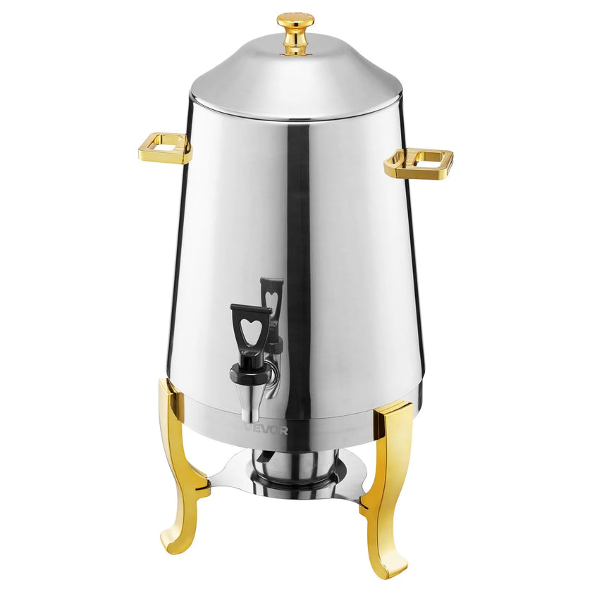 VEVOR Stainless Steel Hot Tea & Cold Drink Dispenser 3.4 Gal Beverage Dispenser