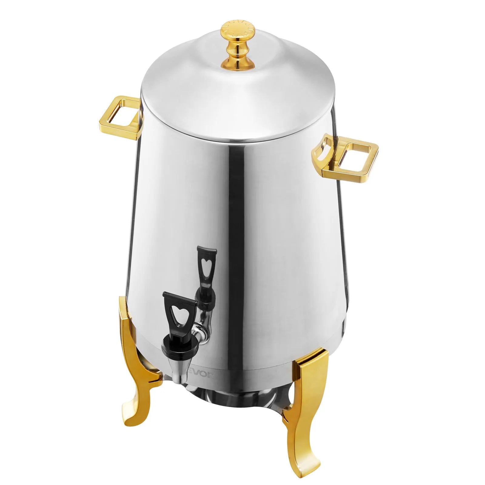 VEVOR Stainless Steel Hot Tea & Cold Drink Dispenser 3.4 Gal Beverage Dispenser