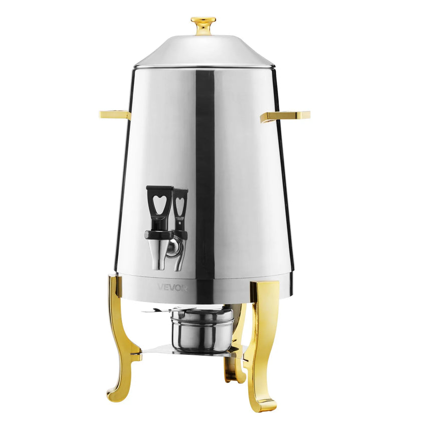 VEVOR Stainless Steel Hot Tea & Cold Drink Dispenser 3.4 Gal Beverage Dispenser