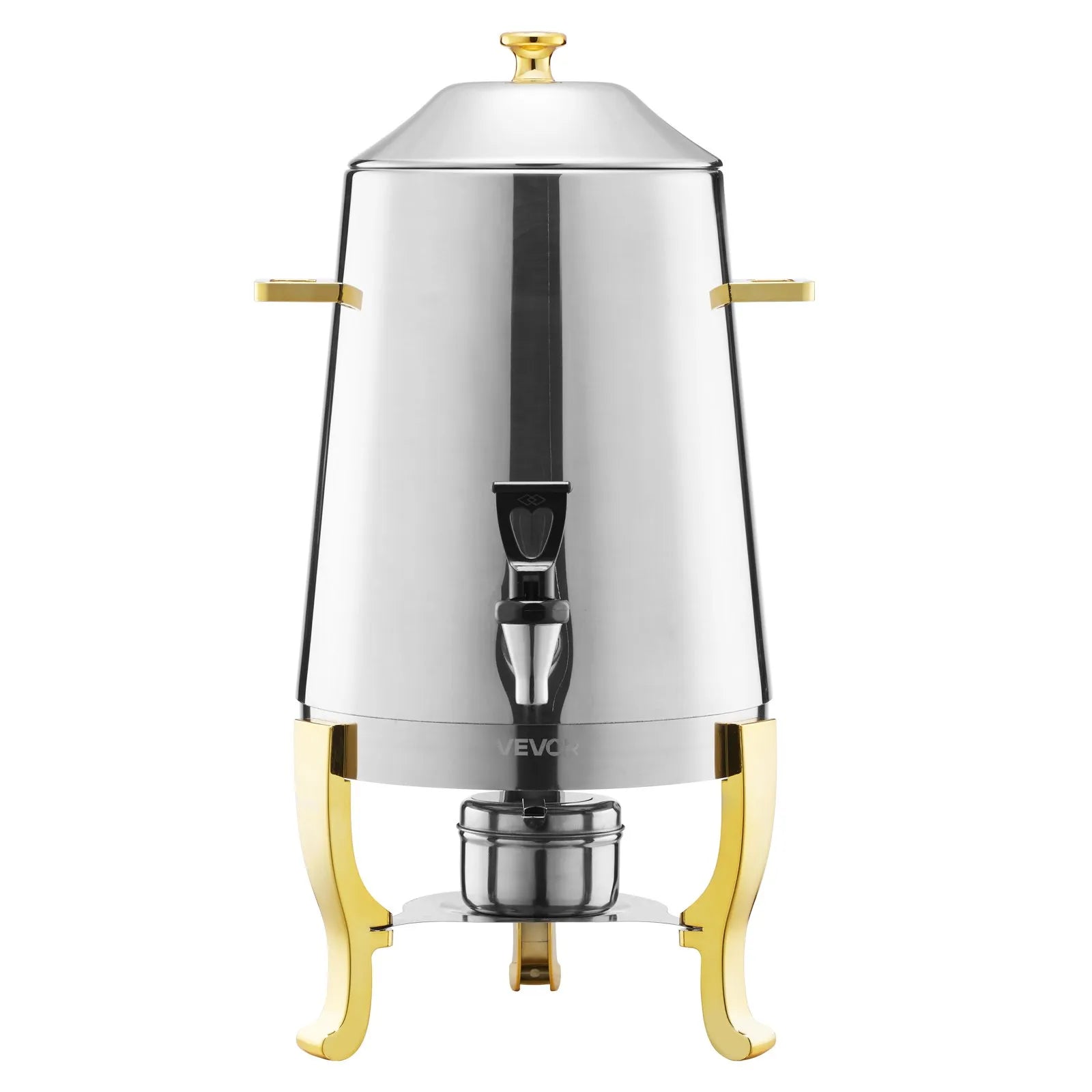 VEVOR Stainless Steel Hot Tea & Cold Drink Dispenser 3.4 Gal Beverage Dispenser