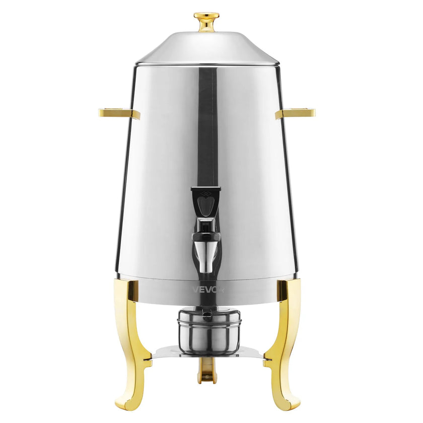 VEVOR Stainless Steel Hot Tea & Cold Drink Dispenser 3.4 Gal Beverage Dispenser