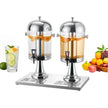 VEVOR Drink Dispenser 2.1 Gal x 2 Beverage Dispenser for Party with Spigot Tray