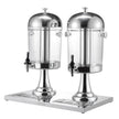 VEVOR Drink Dispenser 2.1 Gal x 2 Beverage Dispenser for Party with Spigot Tray