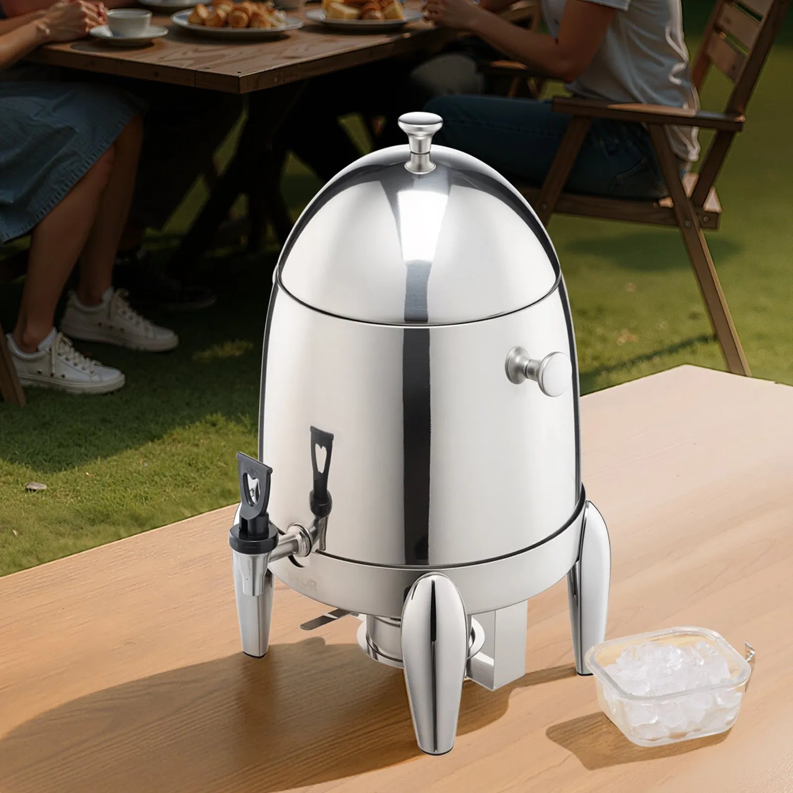 VEVOR Stainless Steel Hot Tea & Cold Drink Dispenser 2.7 Gal Beverage Dispenser