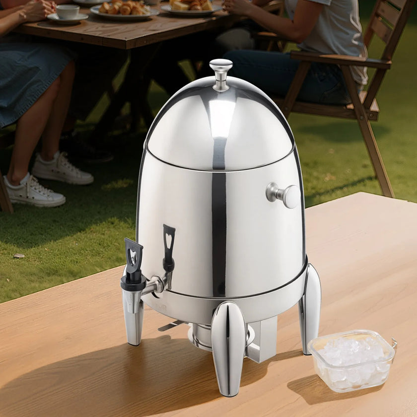 VEVOR Stainless Steel Hot Tea & Cold Drink Dispenser 2.7 Gal Beverage Dispenser