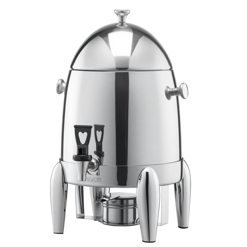 VEVOR Stainless Steel Hot Tea & Cold Drink Dispenser 2.7 Gal Beverage Dispenser