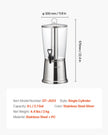 VEVOR Drink Dispenser 2.1 Gal Beverage Dispenser for Party w/ Spigot Ice Chamber