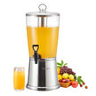VEVOR Drink Dispenser 2.1 Gal Beverage Dispenser for Party w/ Spigot Ice Chamber