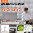 VEVOR Countertop Refrigerated Salad Pizza Prep Station 135 W Stainless Guard ETL