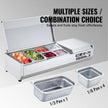 VEVOR Countertop Refrigerated Salad Pizza Prep Station 135 W Stainless Guard ETL