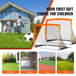 VEVOR Portable Soccer Goal, 4x3 ft Kids Backyard Soccer Net, Foldable Pop Up Practice Soccer Net, Mini Youth Training Soccer Goal Set, All-Weather Indoor Outdoor Soccer Goals with Carry Bag, 2 Pack