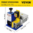 VEVOR Cable Wire Stripping Machine 1.5-25mm Dark Blue Wire Stripping Machine 1 Channels Tool Manual Hand Cranked Industrial Wire Stripping Recycle +Cutter Blade (Dark Blue/Cutter Blade)