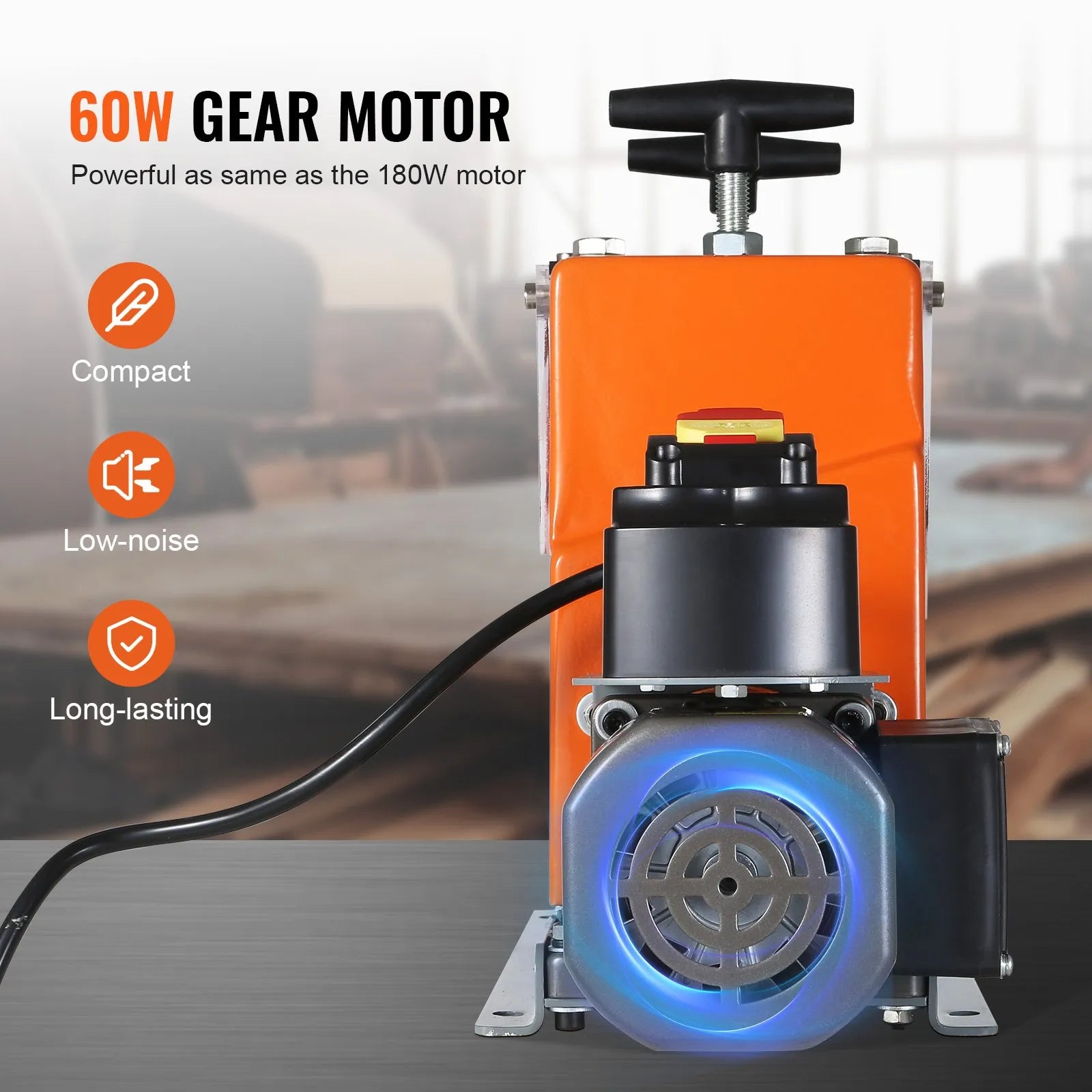 VEVOR Automatic Wire Stripping Machine, 0.06''-0.98'' Electric Motorized Cable Stripper, 60 W, Wire Peeler with Visible Stripping Depth Reference, 6 Round & 1 Flat Channels for Scrap Copper Recycling