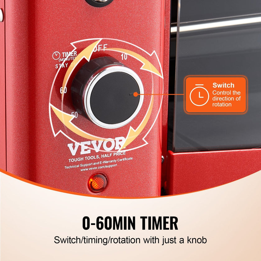 VEVOR Stainless Steel Shawarma Grill Machine Electric Gyro Rotisserie Machine